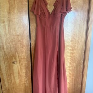 Azazie Terracotta Maxi Dress